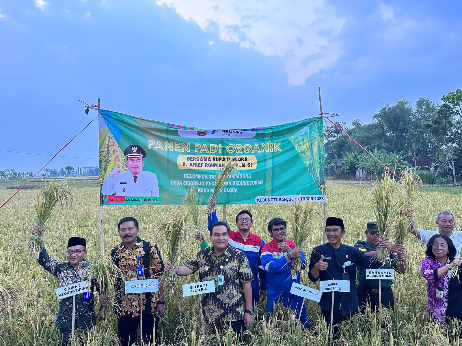 Hadiri Panen Raya, Bupati Blora Apresiasi Program Pertanian Organik Pertamina EP Field Cepu
