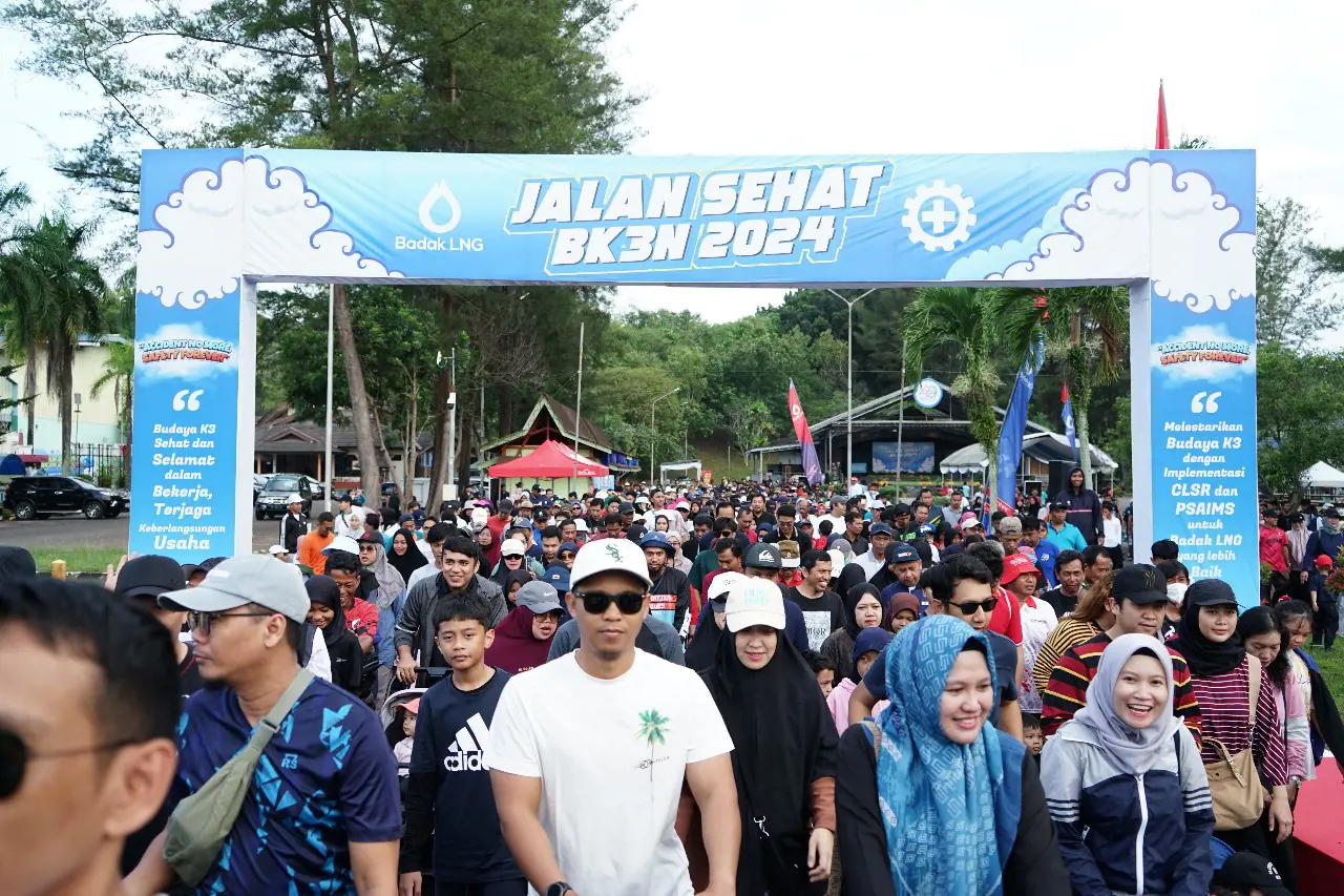 Tutup Perayaan BK3N, Badak LNG Gelar Jalan Sehat dan Donor Darah