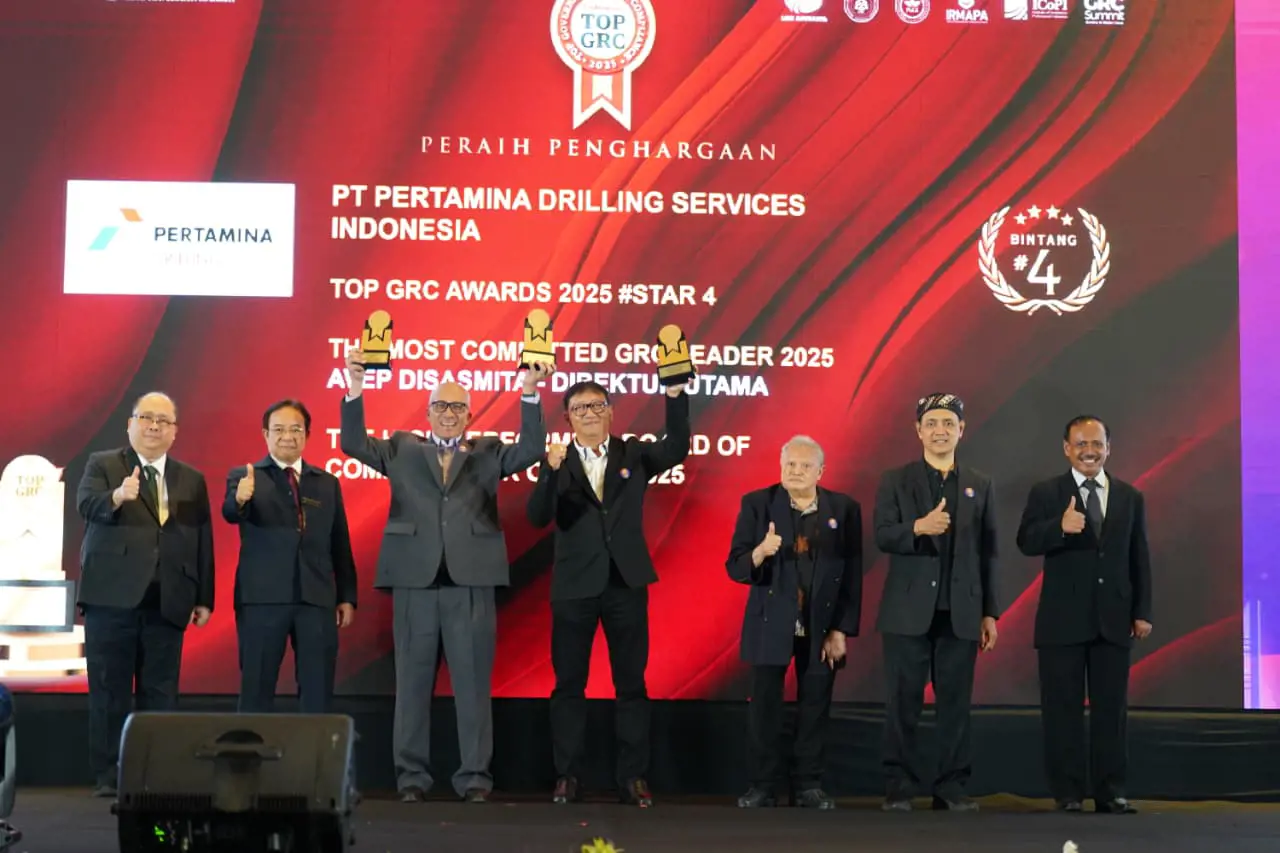 Pertamina Drilling Sabet 3 Penghargaan TOP GRC Awards 2025